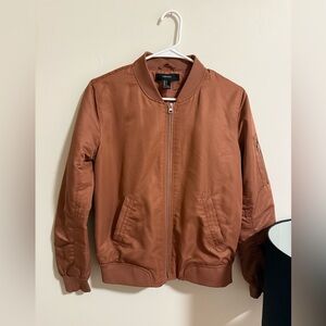 Forever 21 Women’s Tan Bomber Jacket